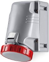 Розетка кабельная накладная DKC Quadro 63А 3Р+РЕ 400В IР67 красный картинка 